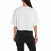 REPLAY CROPPED T-SHIRT WITH PRINT WHITE