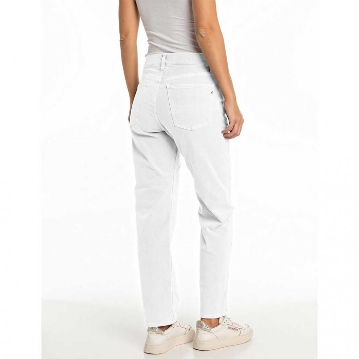 REPLAY WOMAN JEAN STRAIGHT FIT WHITE