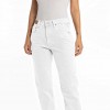 REPLAY WOMAN JEAN STRAIGHT FIT WHITE