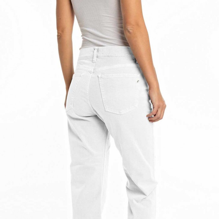 REPLAY WOMAN JEAN STRAIGHT FIT WHITE