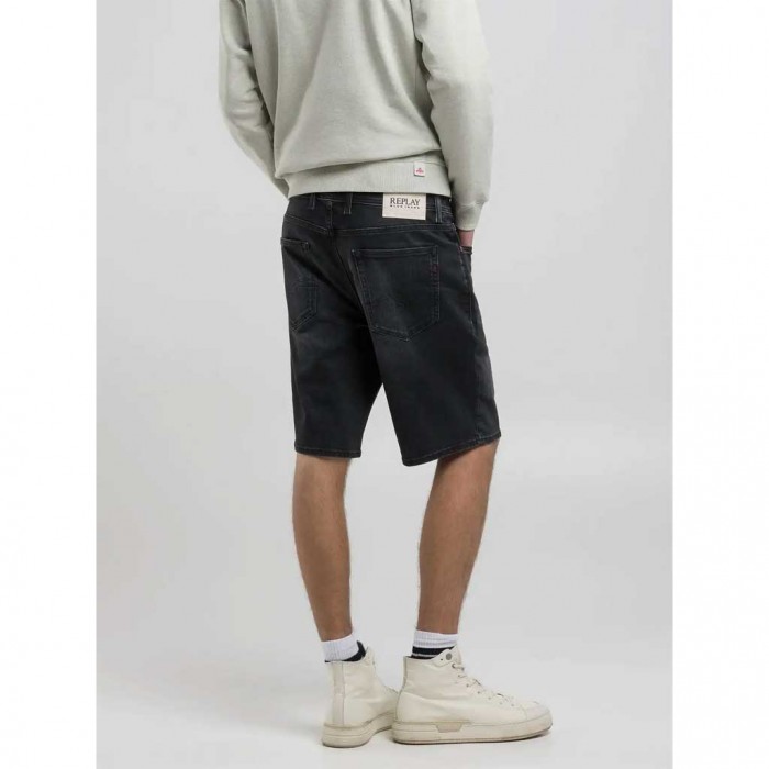 REPLAY GROVER DENIM SHORTS BLACK