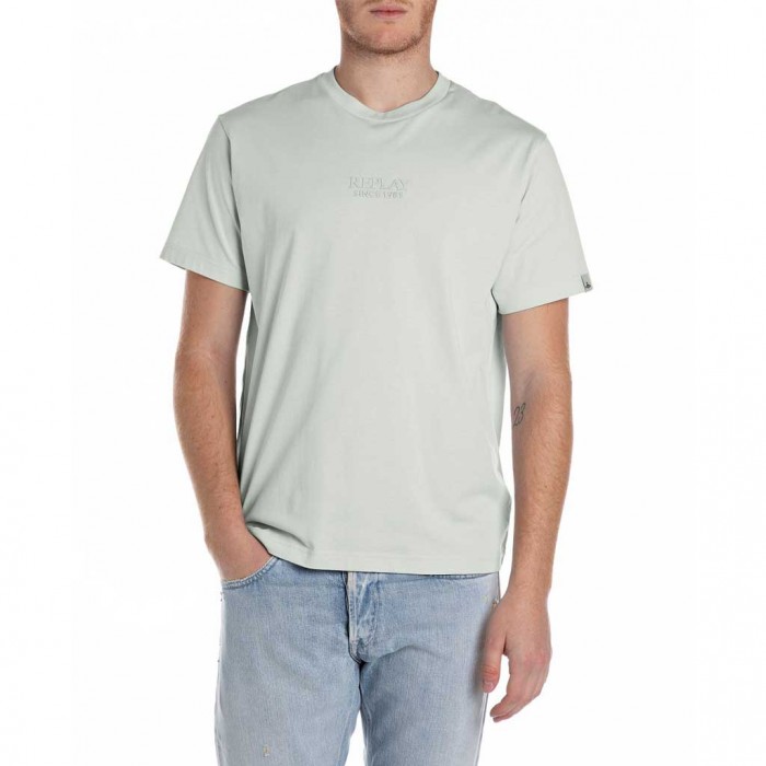 REPLAY REGULAR-FIT T-SHIRT LIGHT GREEN