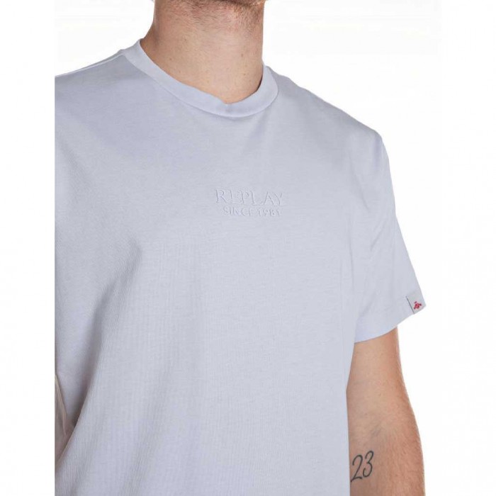 REPLAY REGULAR-FIT T-SHIRT LIGHT SIEL