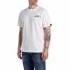 REPLAY T SHIRT MAN BACK PRINT LOGO WHITE