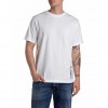 REPLAY MAN T SHIRT BACK PRINT WHITE