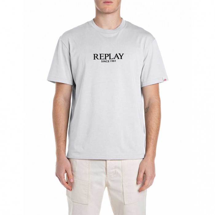 REPLAY MAN T SHIRT LOGO PRINT WHITE 1