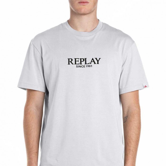 REPLAY MAN T SHIRT LOGO PRINT WHITE 1