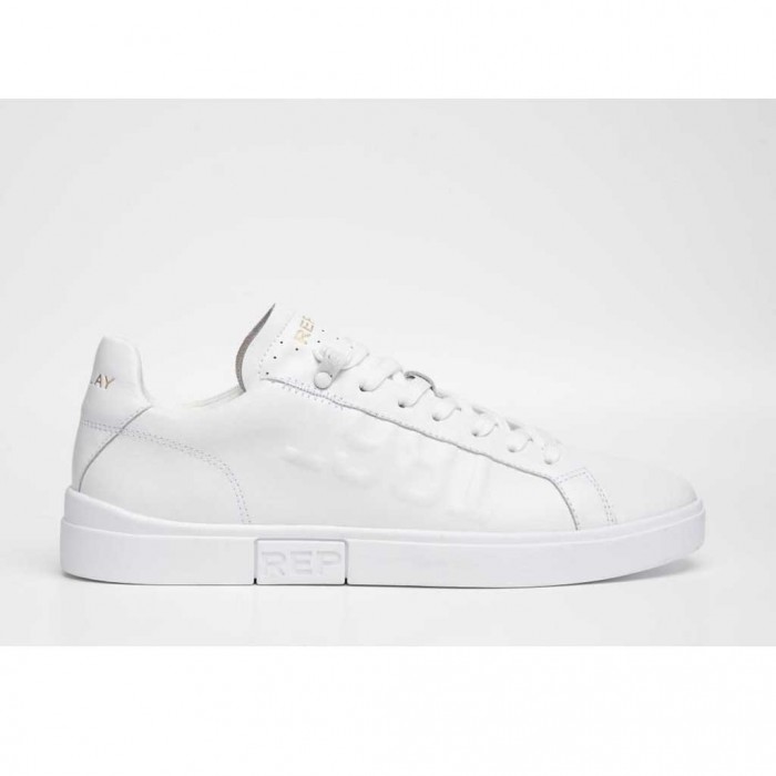 REPLAY MAN SHOES LOGO WHITE 