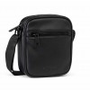 REPLAY MAN LEATHER CROSSBODY BAG BLACK