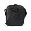 REPLAY MAN LEATHER CROSSBODY BAG BLACK