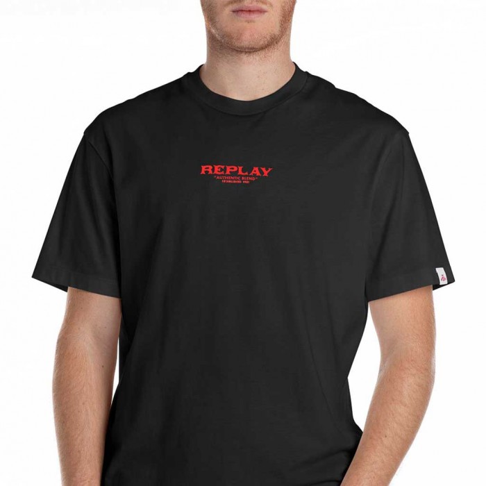 REPLAY MAN T SHIRT BACK PRINT BLACK 3