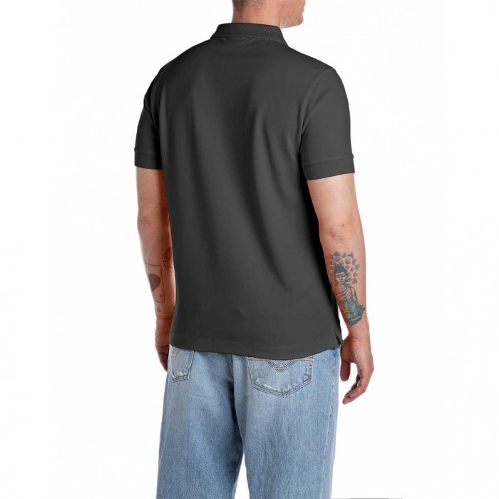 REPLAY MAN POLO T SHIRT BLACK