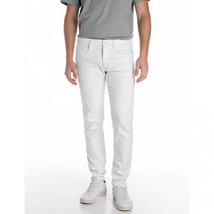 REPLAY MAN JEAN SLIM FIT ANBASS WHITE