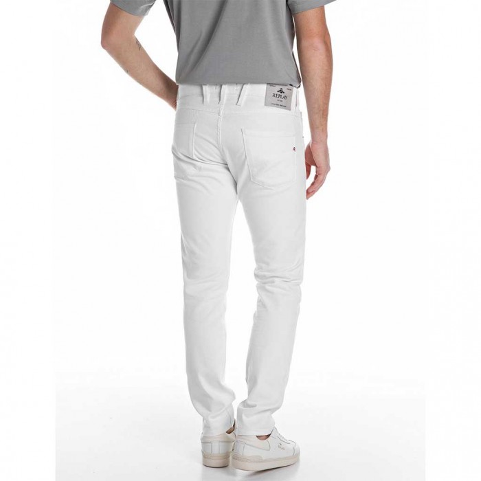 REPLAY MAN JEAN SLIM FIT ANBASS WHITE