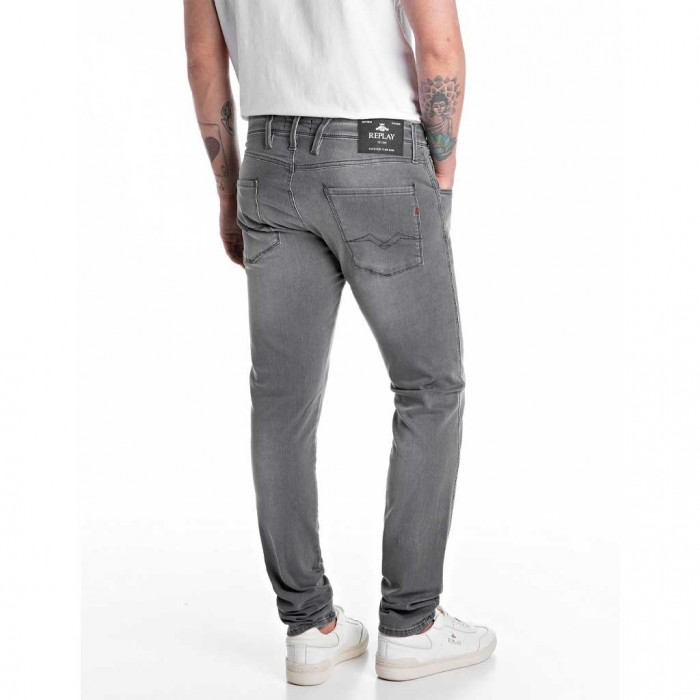 REPLAY MAN SLIM FIT ANBASS JEAN LIGHT GRAY