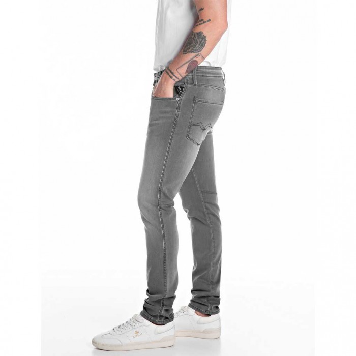 REPLAY MAN SLIM FIT ANBASS JEAN LIGHT GRAY