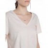 REPLAY WOMAN T SHIRT V NECK BEIGE