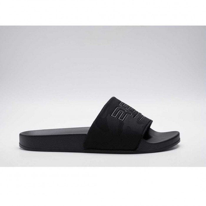 REPLAY UP GRAVEN 2 BRANDED SLIDERS BLACK