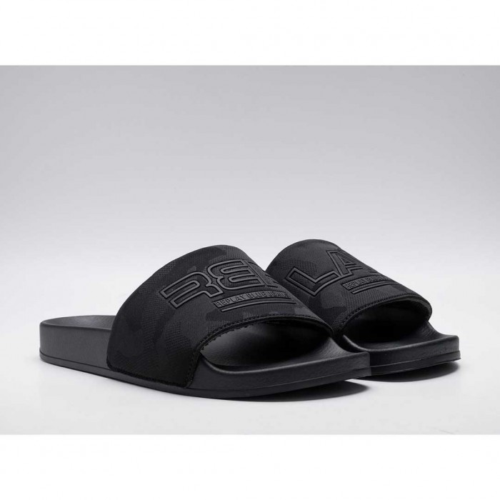 REPLAY UP GRAVEN 2 BRANDED SLIDERS BLACK
