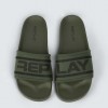 REPLAY UP GRAVEN 2 BRANDED SLIDERS GREEN REPLAY UP GRAVEN 2 BRANDED SLIDERS GREEN