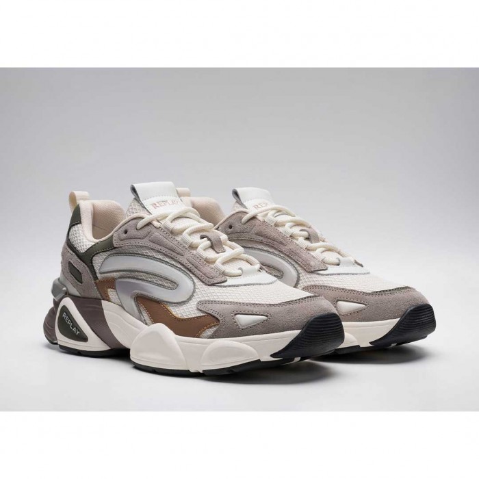 REPLAY MAN SNEAKER WHITE/BROWN
