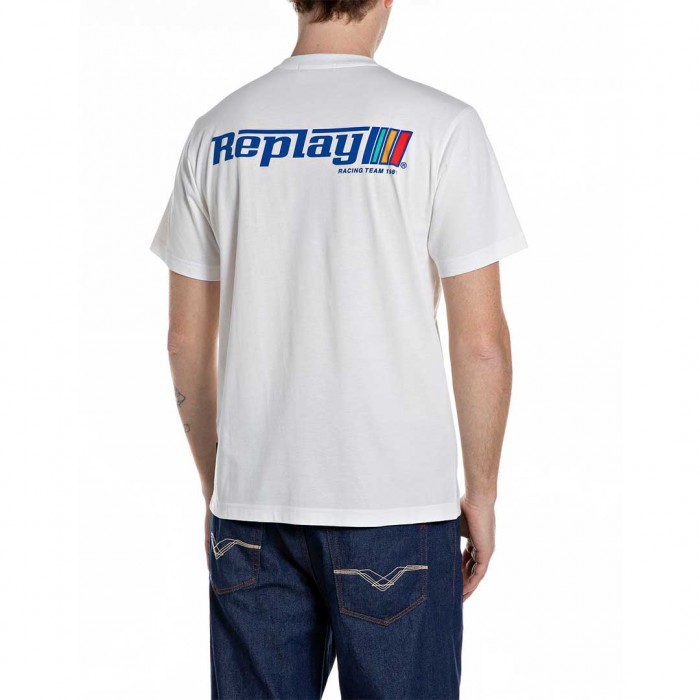REPLAY MAN T SHIRT WHITE BACK PRINT