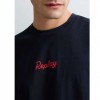 REPLAY T-SHIRT WITH LOGO PRINT FRONT AND BACK BLUE REPLAY T-SHIRT WITH LOGO PRINT FRONT AND BACK BLUE
