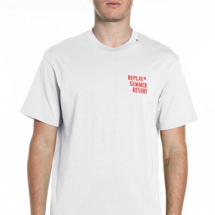 REPLAY MAN T SHIRT BACK PRINT WHITE 1