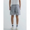 REPLAY RECYCLED FABRIC SWIM SHORTS WITH FLOWER PRINT BLACK/WHITE
