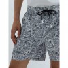 REPLAY RECYCLED FABRIC SWIM SHORTS WITH FLOWER PRINT BLACK/WHITE