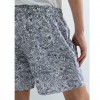 REPLAY RECYCLED FABRIC SWIM SHORTS WITH FLOWER PRINT BLACK/WHITE