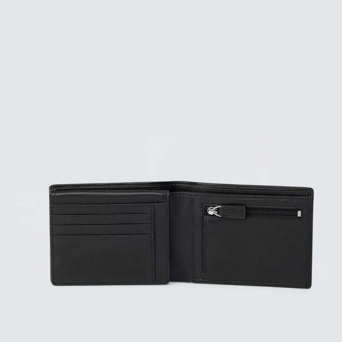 REPLAY SMOOTH LEATHER WALLET BLACK REPLAY SMOOTH LEATHER WALLET BLACK