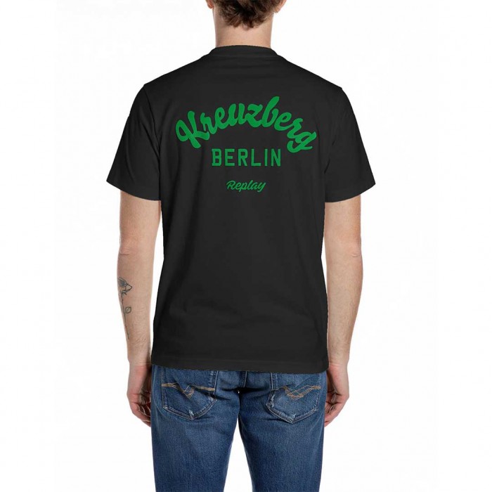 REPLAY MAN T SHIRT BACK PRINT BLACK 5