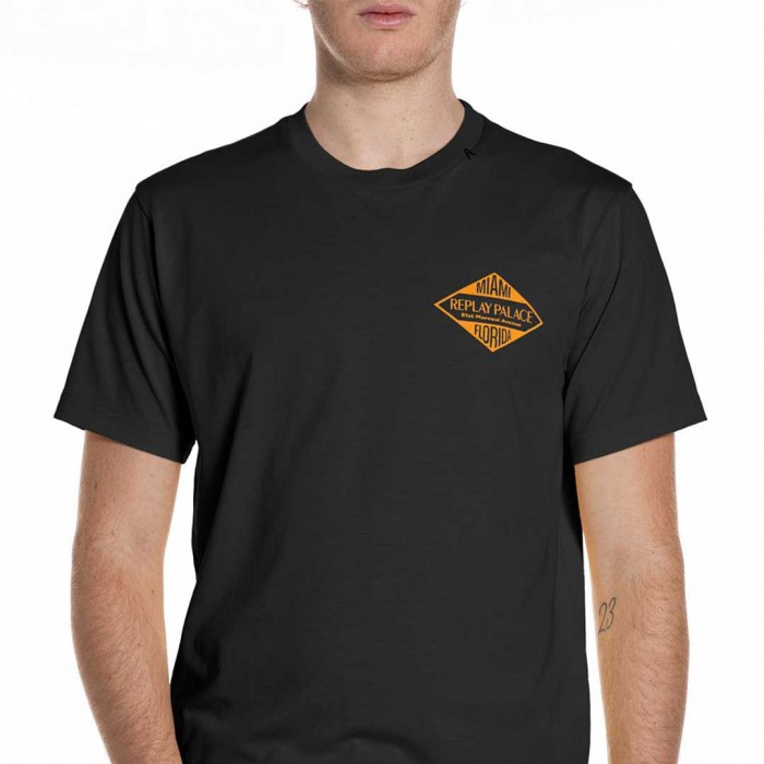 REPLAY MAN T SHIRT BACK PRINT BLACK 4