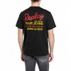 REPLAY T-SHIRT WITH LOGO PRINT FRONT AND BACK BLACK REPLAY T-SHIRT WITH LOGO PRINT FRONT AND BACK BLACK