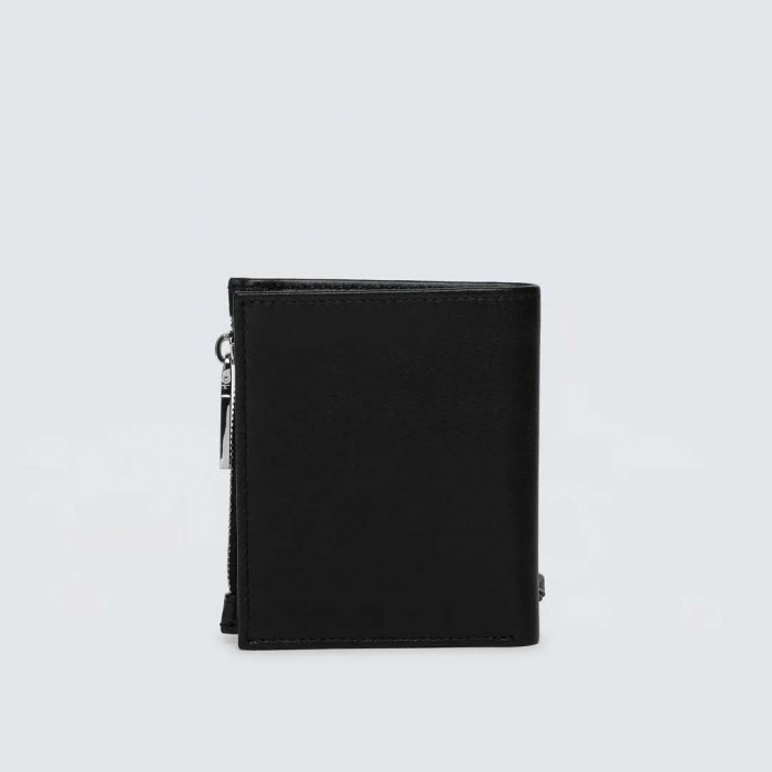REPLAY LEATHER WALLET WITH LETTERING BLACK
