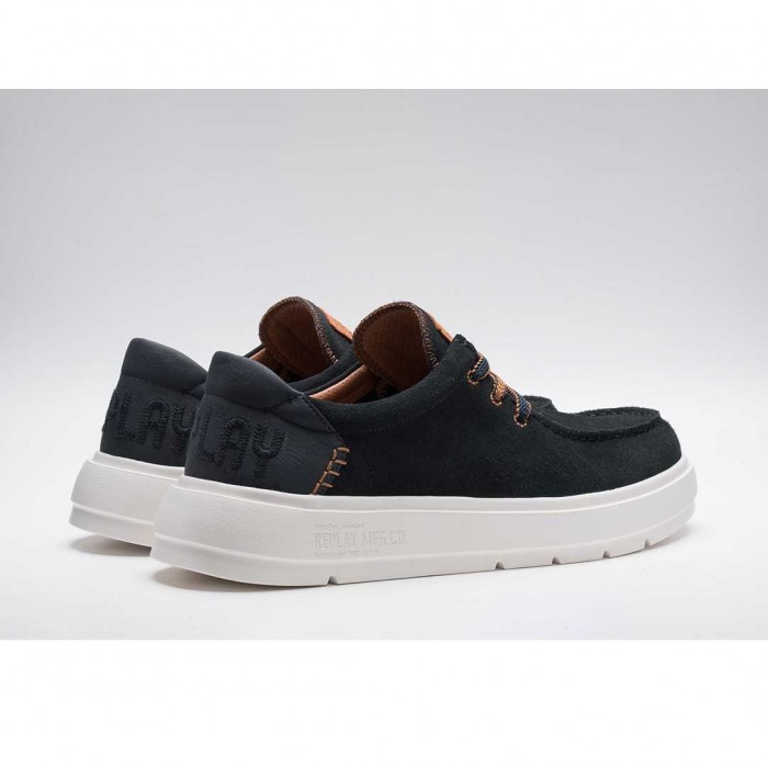 REPLAY ALCYON 2 SUEDE LACE-UP LOAFERS BLUE