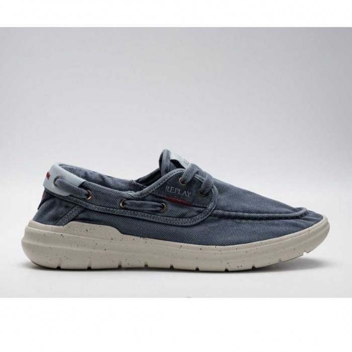 REPLAY INSTANT BOAT LACE-UP LOAFERS BLUE