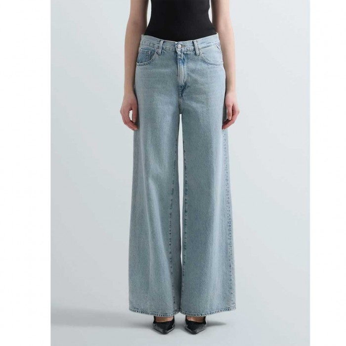 REPLAY NALAJA WIDE-LEG JEANS LIGHT BLUE