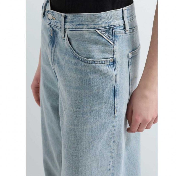 REPLAY NALAJA WIDE-LEG JEANS LIGHT BLUE