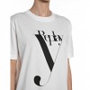 REPLAY WOMAN T SHIRT LOGO WHITE