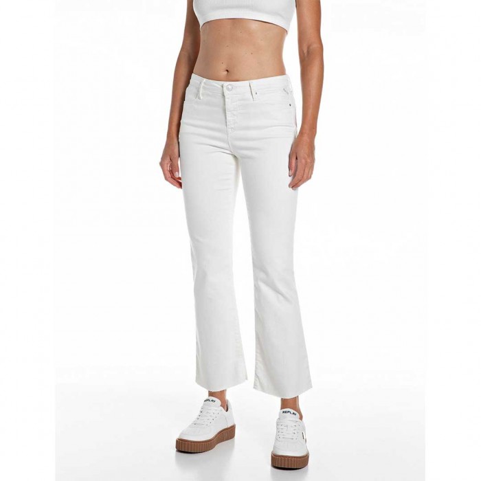 REPLAY WOMAN CROP JEAN WHITE