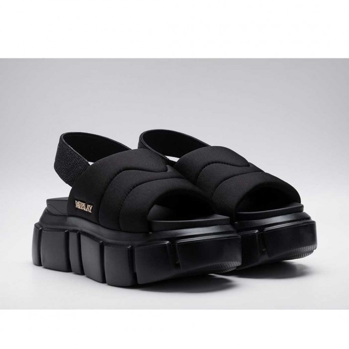 REPLAY WOMAN SHOES SANDALS BLACK