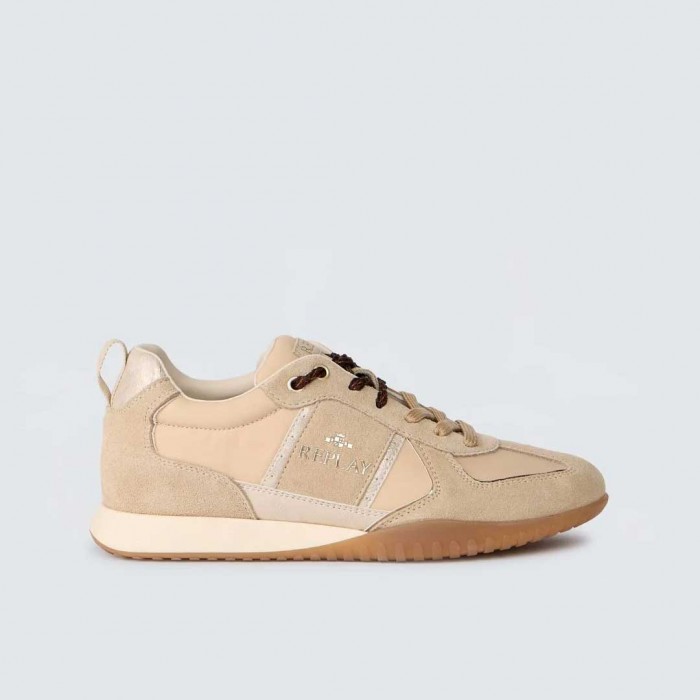 REPLAY ANYA SUN SUEDE SNEAKERS BEIGE