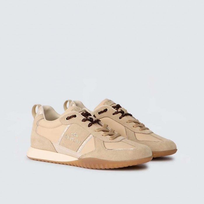 REPLAY ANYA SUN SUEDE SNEAKERS BEIGE