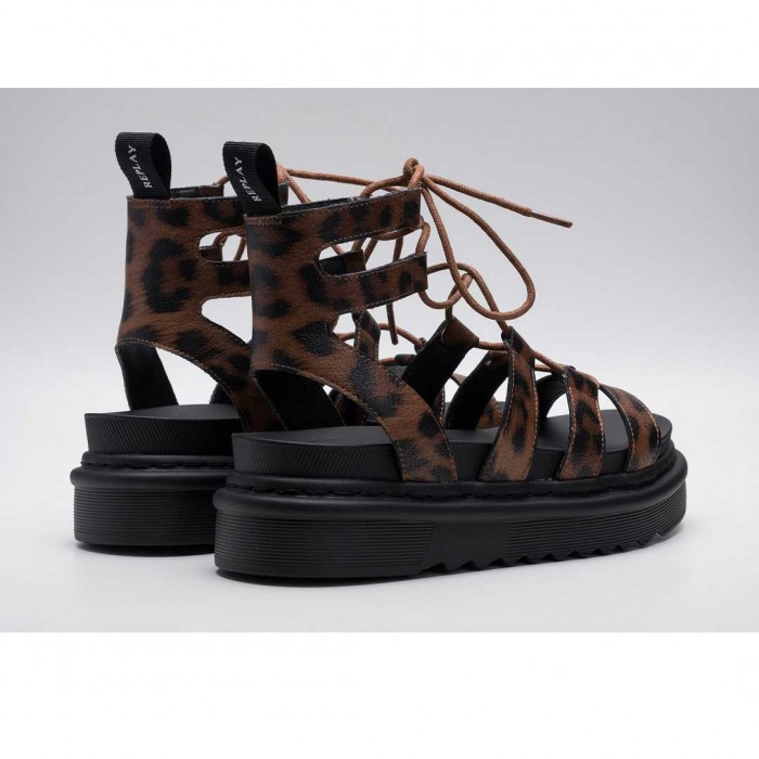 REPLAY WOMAN SANDALS SHOES LEOPAR