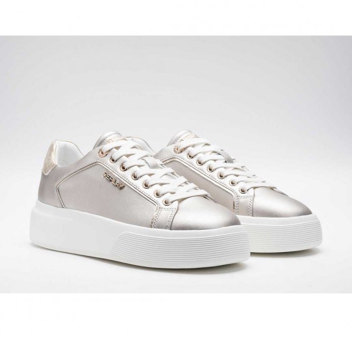 REPLAY WOMAN SHOES LOW GOLD