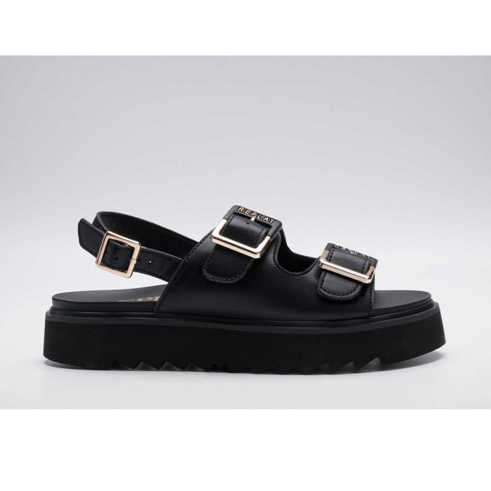 REPLAY WOMAN SHOES LOGO BLACK 1