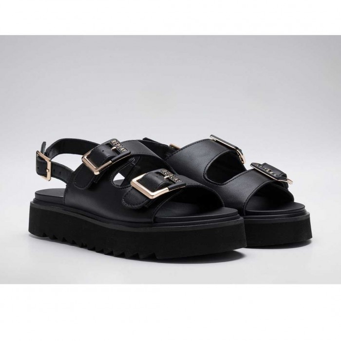 REPLAY WOMAN SHOES LOGO BLACK 1