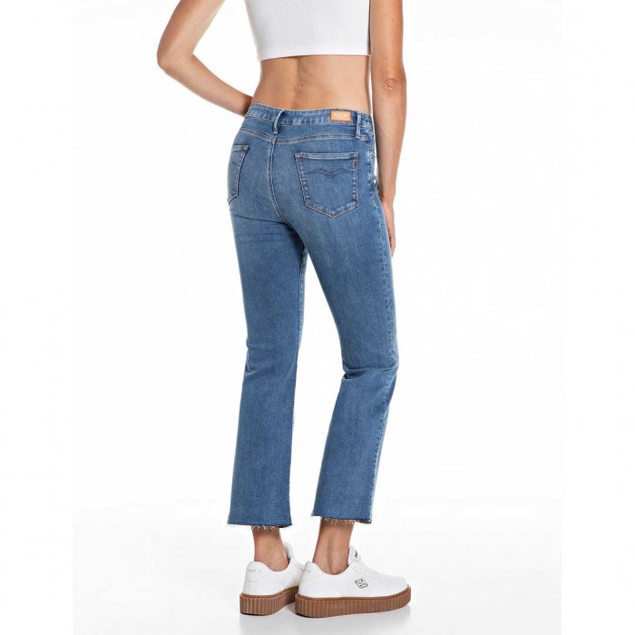 REPLAY WOMAN CROP JEAN BLUE